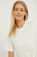 Bavlněné tričko Guess ADELE béžová barva, V2YI06 K8HM0