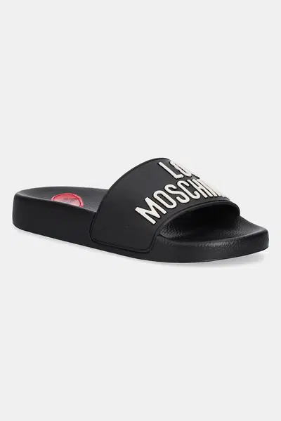 Pantofle Love Moschino dámské, černá barva, JA28052G1MI14000