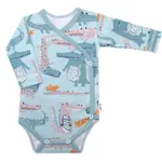 Baby Nellys 2-dílná sada, body dl.rukáv zap. bokem + polodupačky Krokodýl Eda