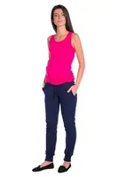 bemaamaa Moderní těhotenské tepláky s odnimatelným pásem - granát, vel. L