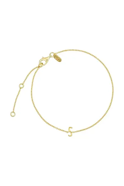 Pozlacený stříbrný náramek Design Letters