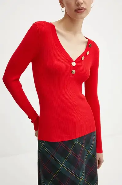 Svetr Morgan MBANBI.N dámský, červená barva, lehký, MBANBI.N