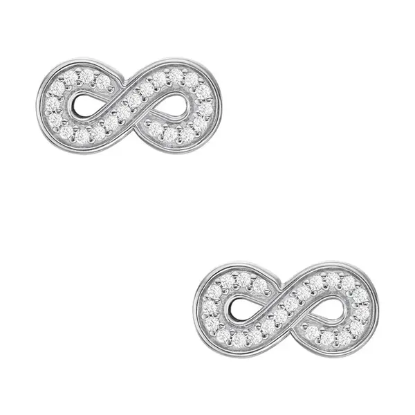 Stříbrné náušnice Fossil