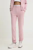 Tepláky Guess SOFIA růžová barva, hladké, O5RB01 KCO31