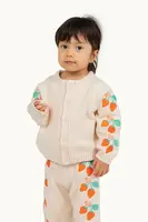 Dětský bavlněný kardigan Tinycottons STRAWBERRIES BABY CARDIGAN béžová barva, SS25-302