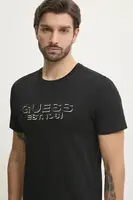 Bavlněné tričko Guess černá barva, s aplikací, M5RI50 K9RM1