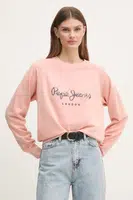 Mikina Pepe Jeans LUPITA dámská, růžová barva, s potiskem, PL581467