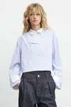 Halenka MUNTHE SPACE dámská, bílá barva, vzorovaná, 244101424424