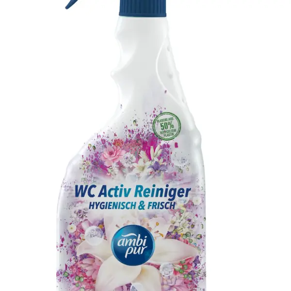Ambi Pur WC Active sprej bílé květy 750 ml