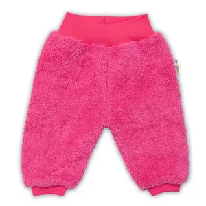 Baby Nellys Kojenecké chlupáčkové tepláčky Cute Bunny - malinové, vel. 74 vel.  74