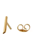 Pozlacené stříbrné náušnice Design Letters