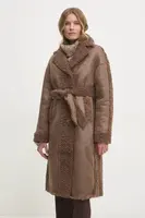 Kabát Answear.LAB dámský, hnědá barva, přechodný