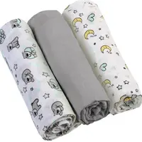 Babyono Pleny mušelínové Supersoft 3 ks šedé