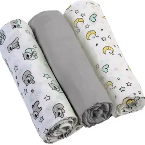 Babyono Pleny mušelínové Supersoft 3 ks šedé