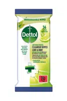 Dettol Antibakteriální ubrousky na povrchy 36 ks limetka a máta