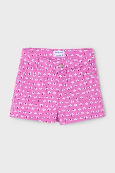 Dětské kraťasy Mayoral růžová barva, vzorované, 3204