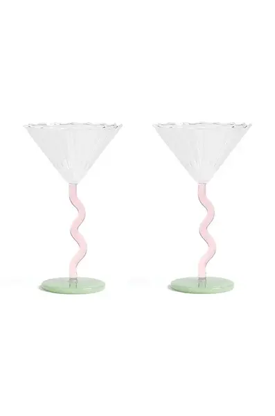 Sada sklenic na víno &k amsterdam Coupe Curve Set 150 ml 2-pack