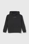 Dětská bavlněná mikina Pepe Jeans NEW DAVIDE HOODIE šedá barva, s kapucí, s potiskem