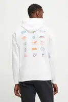 Tepláková mikina Under Armour Project Rock bílá barva, s kapucí, s potiskem, 1389916