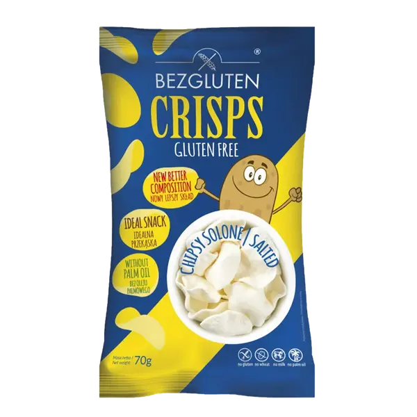 BEZGLUTEN Chipsy solené bez lepku 70 g