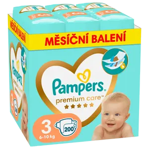 Pampers Premium Care vel. 3 6–10 kg dětské pleny 200 ks