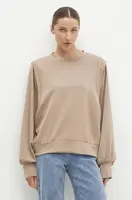 Mikina Answear.LAB dámská, béžová barva, hladká