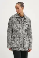 Bunda Moschino Jeans dámská, šedá barva, přechodná, A0511 8722