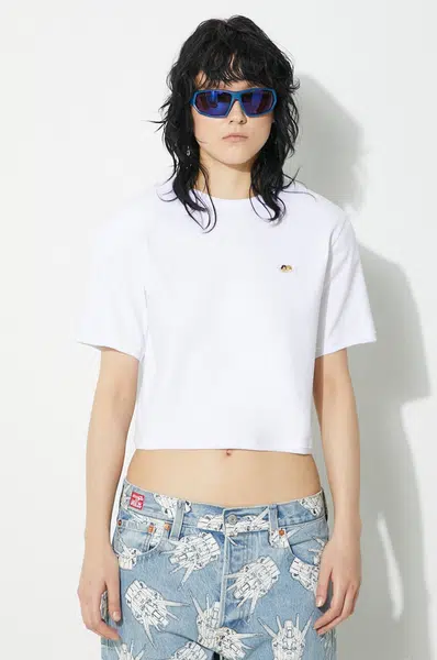 Tričko Fiorucci Angel Patch Padded Cropped T-Shirt bílá barva, M01FPTSH095CJ03WH01