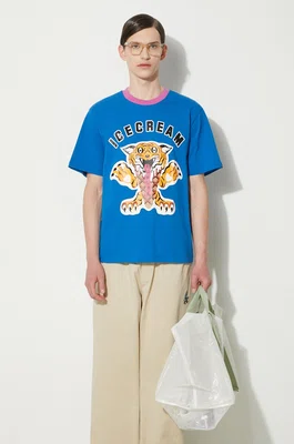 Bavlněné tričko ICECREAM Tiger s potiskem, IC24237