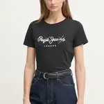 Bavlněné tričko Pepe Jeans LETICIA černá barva, PL505997