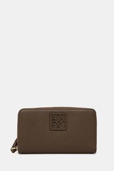 Peněženka Armani Exchange hnědá barva, XW000361 AF11902