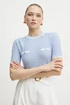 Svetr Morgan MSEOUL dámský, modrá barva, lehký, MSEOUL