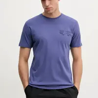 Bavlněné tričko Alpha Industries Coach T BE fialová barva, s potiskem, 156538