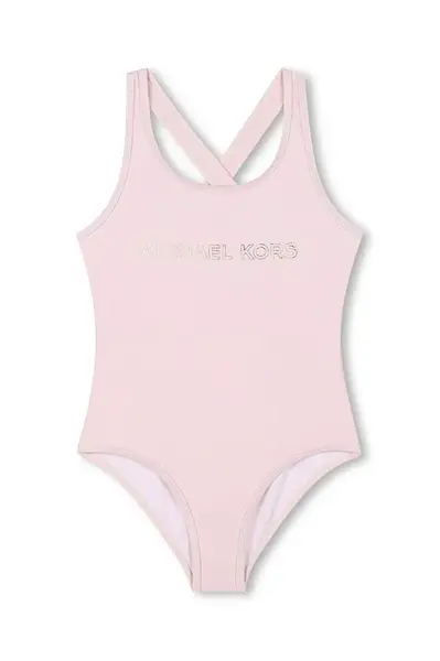 Jednodílné dětské plavky Michael Kors růžová barva, R30302