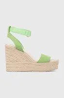 Semišové sandály Calvin Klein Jeans WEDGE SANDAL SU CON MG BTW