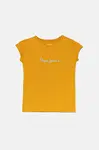Dětské tričko Pepe Jeans oranžová barva