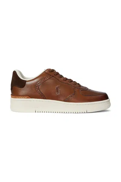 Kožené tenisky Polo Ralph Lauren Mastr Ct Bro hnědá barva, 809960990002