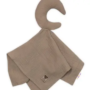 Baby Nellys Mušelínový mazlíček, přítulníček Měsíček, béžová