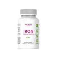 Vegmart IRON FERROUS FUMARATE Železo - Fumarát železnatý 35 mg 120 kapslí