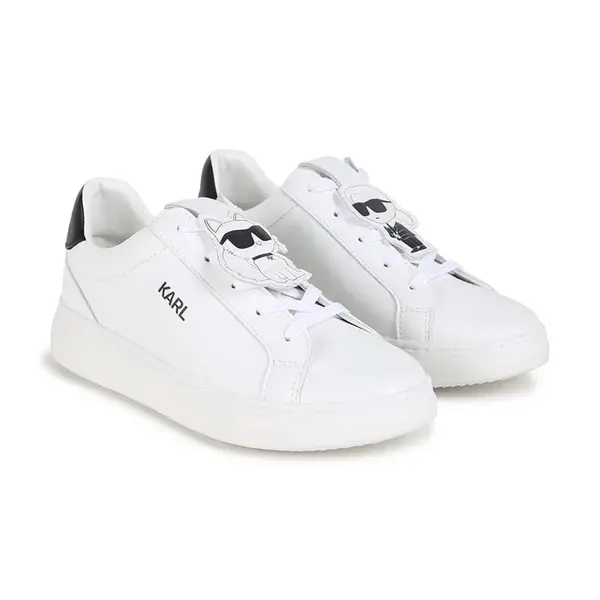 Dětské kožené tenisky Karl Lagerfeld bílá barva, Z30313