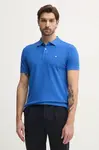 Bavlněné polo tričko United Colors of Benetton růžová barva, 3089J3179