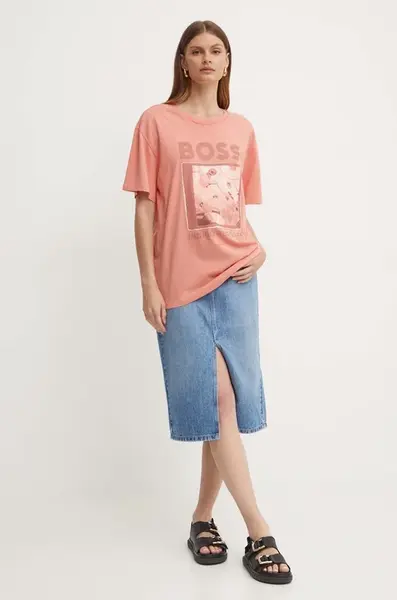Bavlněné tričko Boss Orange