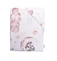 Baby Nellys Bavlněné prostěradlo, Sweet Dreams, bílá, 140 x 70 cm