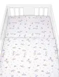 Baby Nellys Povlečení do postýlky, 2D sada bavlna - Levandule, bílá/fialová