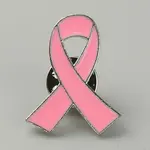 Breast Cancer Awareness Pink Ribbon Enamel Pin