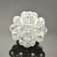 Transparent Glass Crystal Round Woven Beads