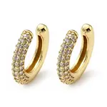 Cubic Zirconia C-Shaped Cuff Earrings