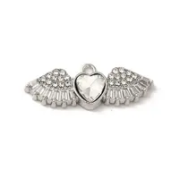 Rack Plating Alloy Rhinestone Charms