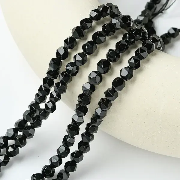 Natural Black Onyx Beads Strands