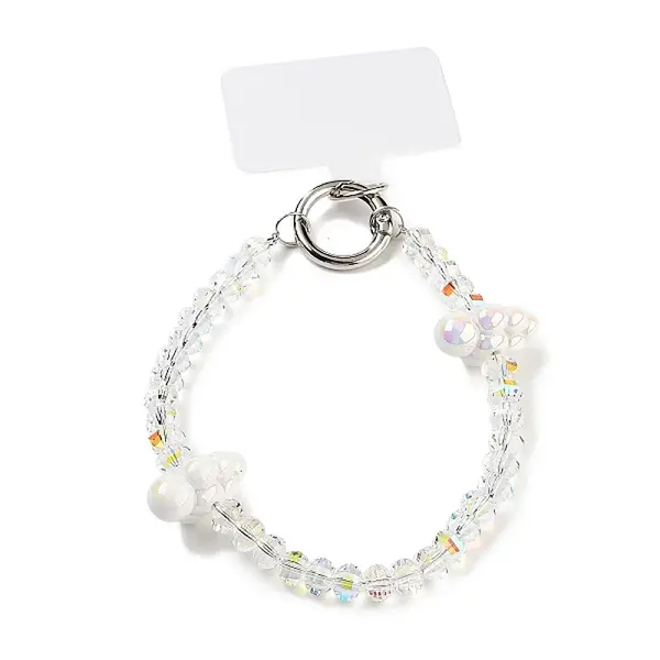 Alloy & Glass & Acrylic Beads Mobile Straps